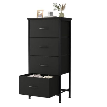 Dresser for Bedroom, 4 Drawer Storage Cabinet, Tall Nightstand, view 2