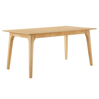Juxtapose 63Inch Dining Table Solid Wood Oak Finish Modern Kitchen Room Entertaining Home Furniture Quality Stylish Elegant Durable Refined Versatile Contemporary