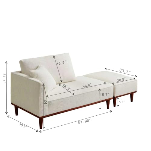 73" Chaise Lounge for Small Spaces, view 3