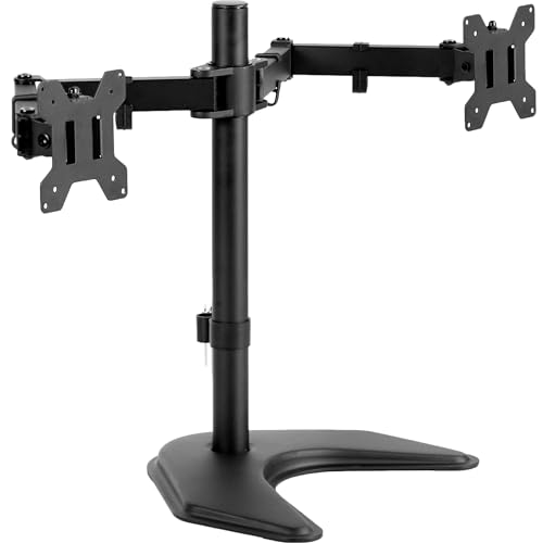 STAND-V002F Dual LED LCD Monitor Free-Standing Desk Stand for 2 Screens, view 2