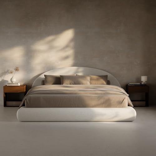 AirFrame Half-Moon Upholstered King Platform Bed Frame, view 2