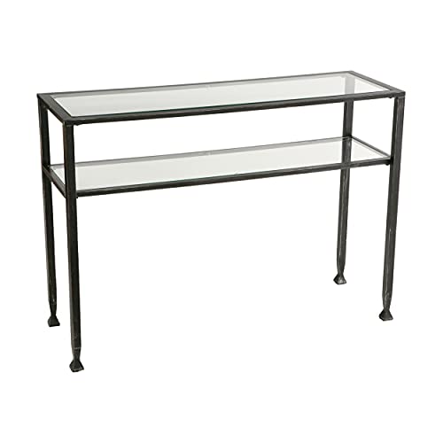 Metal Console Table - Black - Transitional Design, Black Finish - Ideal for Entryway, Living Room (CK8773)
