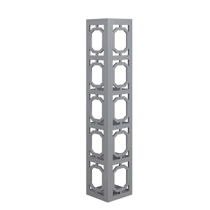 Omega 5 Tier Corner Bookcase, Gray