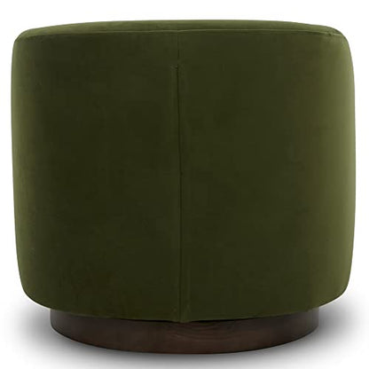 CHITA Swivel Accent Chair, FSC Wood Frame, Fully Assembled, Forest Green