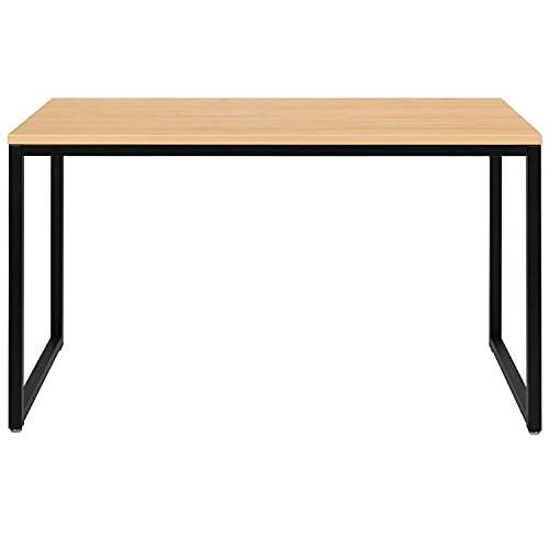Tiverton Industrial Modern Desk - Commercial Grade Office Computer Desk and Home Office Desk - 47" Long (Maple/Black)