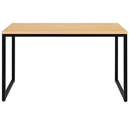 Tiverton Industrial Modern Desk - Commercial Grade Office Computer Desk and Home Office Desk - 47" Long (Maple/Black)