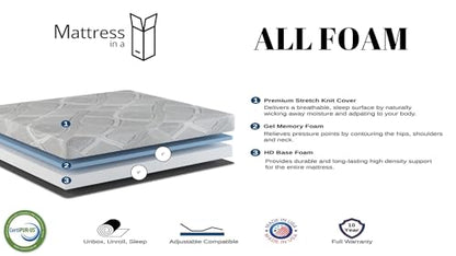 Zero Gravity Adjustable Bed with Memory Foam Mattresses, view 6