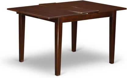 NFT-OAK-T Norfolk Kitchen Dining Table - a Rectangle Solid Wood Table Top with Butterfly Leaf, 32X54 Inch, OAK