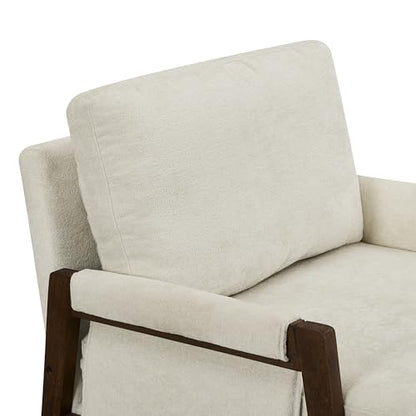 Kelly Mid-Century Modern Accent Armchair, White