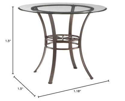Lucianna Dining Table - Transitional Design, Brown Finish - Ideal for Dining Room, Kitchen (DN1490A)
