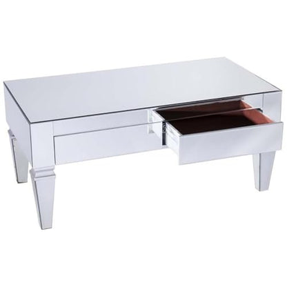 SEI Furniture Darien Contemporary Mirrored Storage Coffee Table
