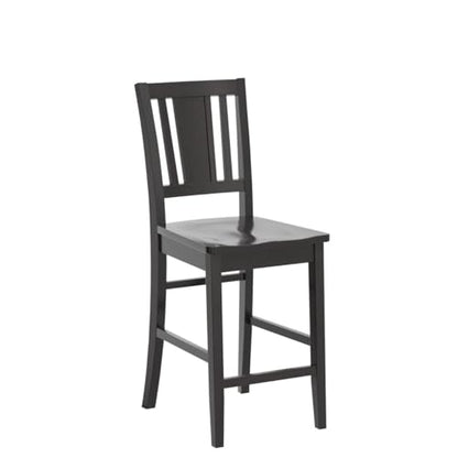 Buckland Wood Counter Height Stools in Black (Set of 2)
