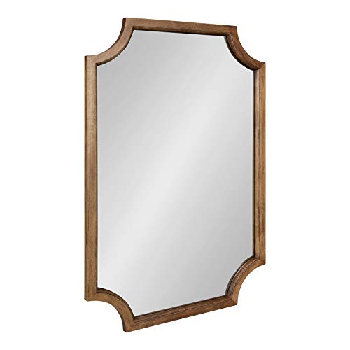 Hogan Farmhouse Wood Framed Wall Mirror, 24 x 36, Rustic Brown, view 2