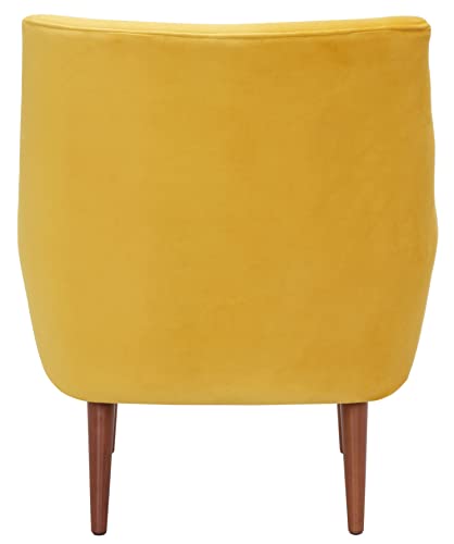 SAFAVIEH Home Collection Amina Mid-Century Modern Gold Velvet Accent Chair
