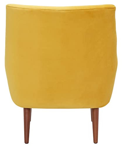 SAFAVIEH Home Collection Amina Mid-Century Modern Gold Velvet Accent Chair