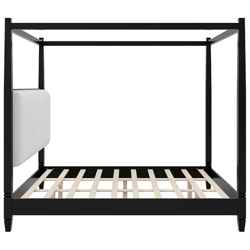 Cara Wooden Canopy King Bed Frame with Headboard, view 7