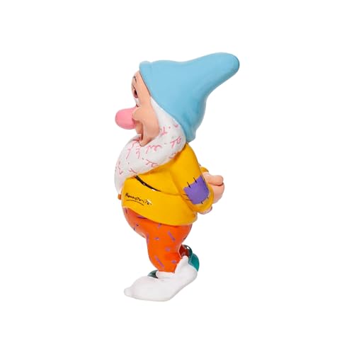 Disney by Romero Britto Snow White and the Seven Dwarfs Bashful Miniature Figurine, 4.7 Inch, Multicolor