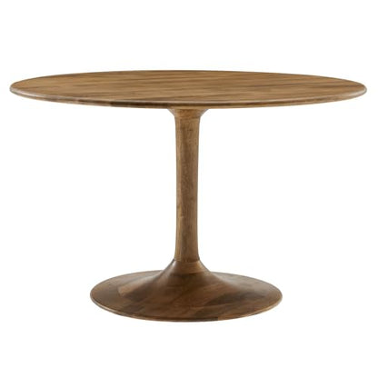 Lippa 48Inch Round Dining Table Solid Wood Natural Finish Modern Kitchen Room Entertaining Home Furniture Quality Stylish Elegant Durable Refined Versatile Contemporary