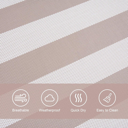 Double Hammock with Stand for Outside, Quick Dry Hammock with Curved Spreader Bars, Pillow and Carrying Bag, 450 Lbs Capacity, Light Brown Stripe
