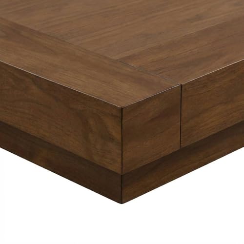 Acacia Wood Queen Bed Frame with Walnut Finish, view 8