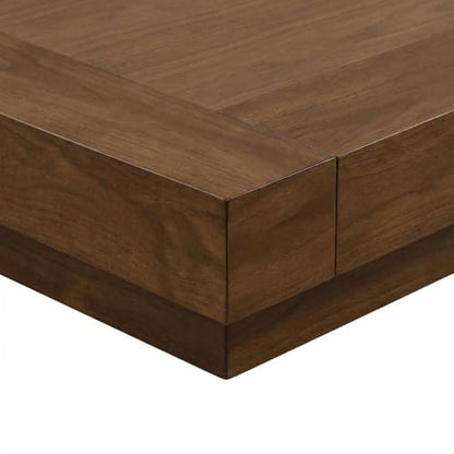 Acacia Wood Queen Bed Frame with Walnut Finish, view 8