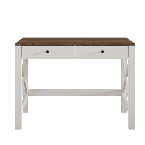 40 Inches Farmhouse Computer Desk with 2 Drawers, view 7