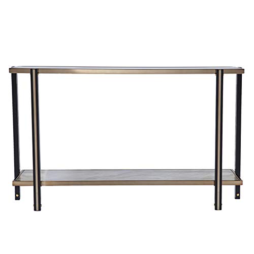 Thornsett Console Table with Mirrored Top - Transitional Design, Champagne Glass and Wood - Ideal for Entryway, Living Room (CK1131203)