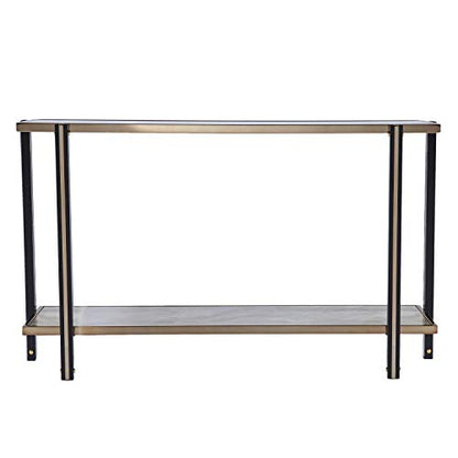 Thornsett Console Table with Mirrored Top - Transitional Design, Champagne Glass and Wood - Ideal for Entryway, Living Room (CK1131203)
