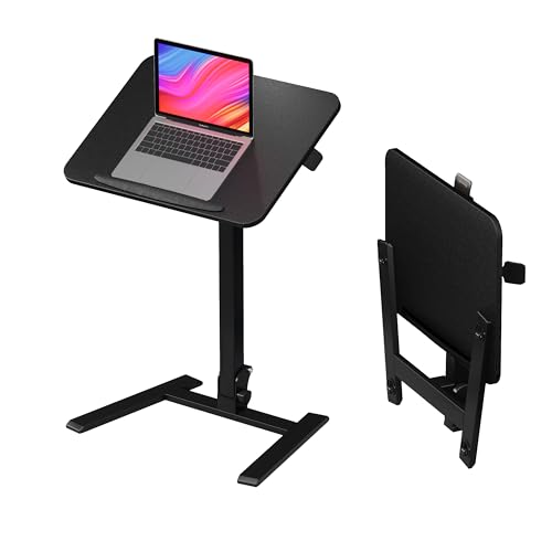 25" Mobile Folding Desk: Pneumatic Sit-Stand, No Assembly, view 2