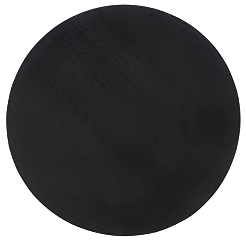 SAFAVIEH Home Collection Skyden Mid-Century Modern Black Round Top Dining Table
