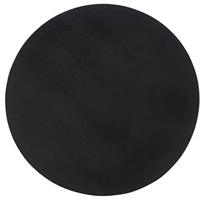 SAFAVIEH Home Collection Skyden Mid-Century Modern Black Round Top Dining Table