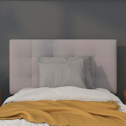 Bedford Tufted Upholstered Twin Size Headboard in Light Gray Fabric