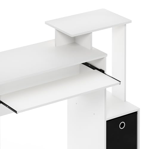 Econ Multipurpose Home Office Computer Writing Desk, White/Black, view 5