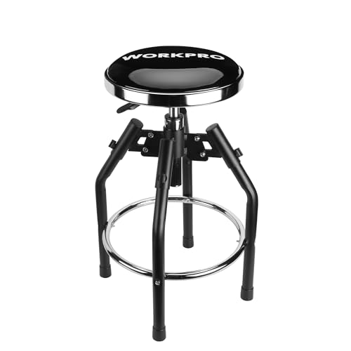 Heavy Duty Adjustable Hydraulic Shop Stool, Garage Bar Stool, 29in to 33.86in, view 2