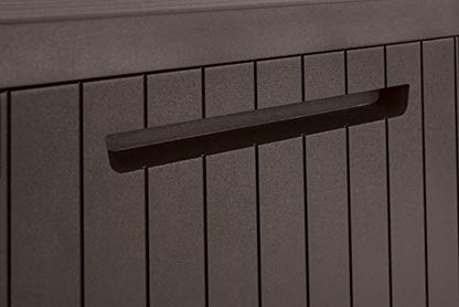 Keter City Outdoor Plastic Storage Box Garden Furniture 57.8 x 44 x 54.8 cm - Brown
