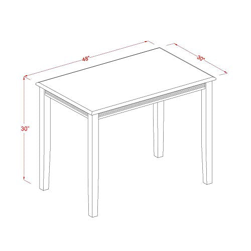 YAT-ANA-T Yarmouth Rectangle Kitchen Dining Table, 30x48 Inch, Natural, view 4