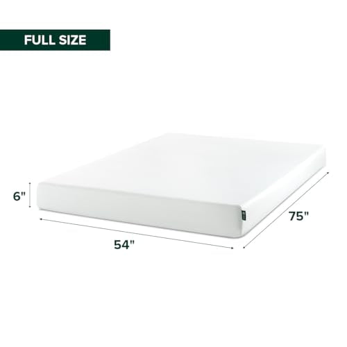 Zinus 6 Inch Full Green Tea Memory Foam Mattress, Medium Firm Feel, view 3