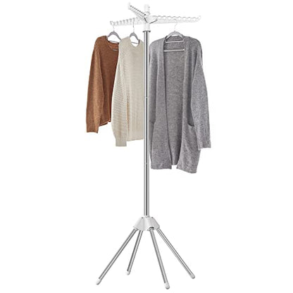 Clothes Drying Rack, 61.6-Inch Drying Rack, 3 Rotatable Arms, view 2