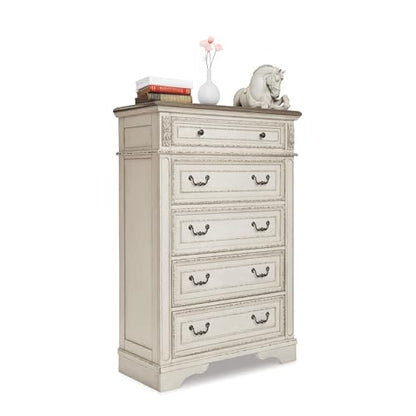 Signature Design by Ashley Realyn French Country 5 Drawer Chest, view 2