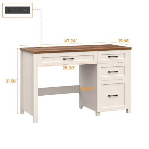 47" Farmhouse Executive Desk, view 3