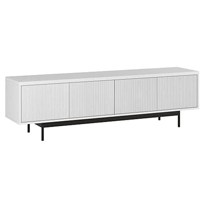 Henn&Hart 70" TV Stand for TVs up to 75", Cloud White, view 2
