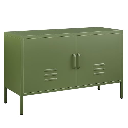 Metal Storage Cabinet, Metal Cabinet with Doors and Adjustable Shelf, view 2