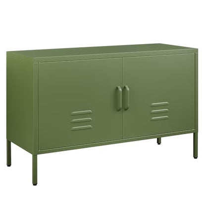 Metal Storage Cabinet, Metal Cabinet with Doors and Adjustable Shelf, view 2