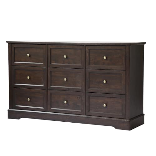 Farmhouse Dresser 9 Drawer, Bedroom Chest of Drawers, Dressers with 9 Drawers, view 4
