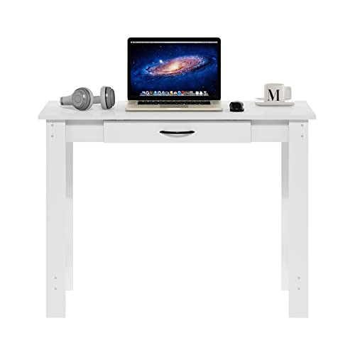Jaya Writing Desk with Drawer, White