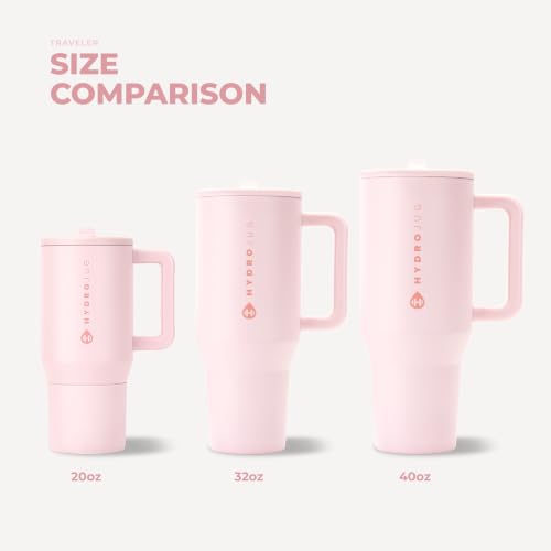Traveler 40oz, Insulated Tumbler with Handle & Straw, Pink Sand, view 7