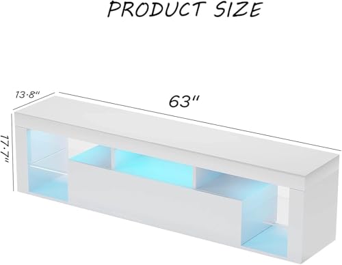 63 in Floating TV Stand Wall Mounted, view 4