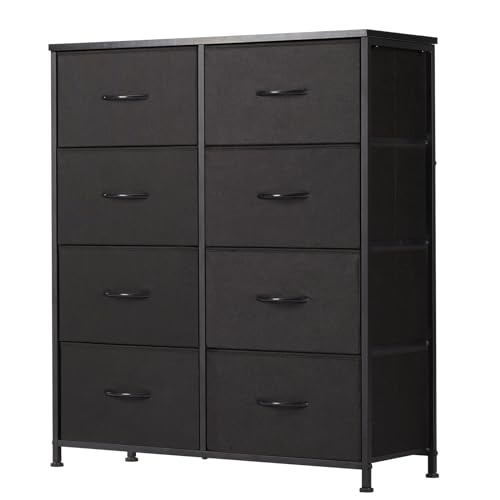 8 Drawer Black Dresser for Bedroom Tall, Organizer Storage, view 2