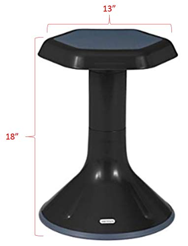 Backless Active Learning Stool for Office Desks and Classrooms, Active Learning Wobble Chair with Rocking Motion, 18"H, Blue