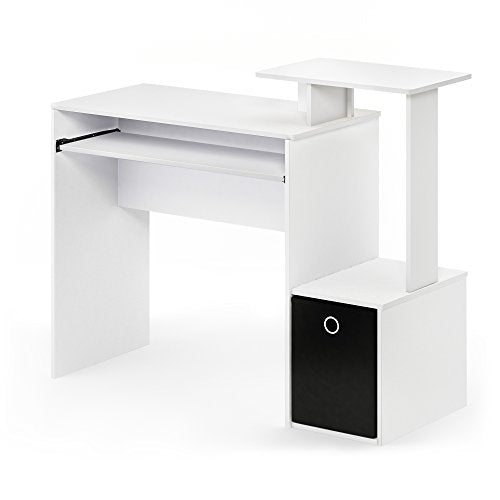 Econ Multipurpose Home Office Computer Writing Desk, White/Black, view 2